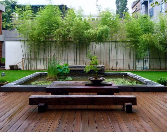 terrasse bambou bois exotique